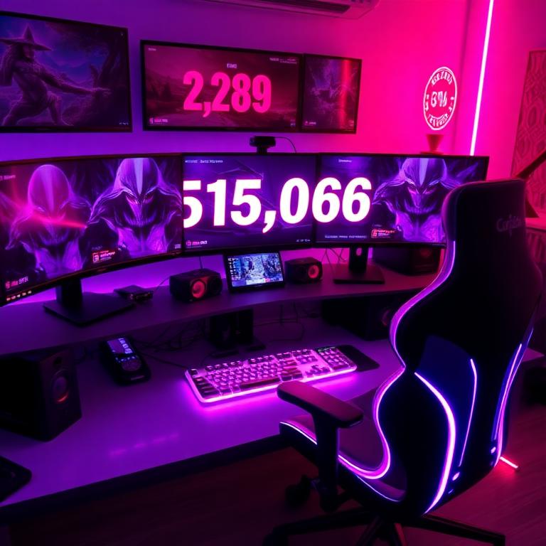 Twitch streaming setup with record subscriber count
